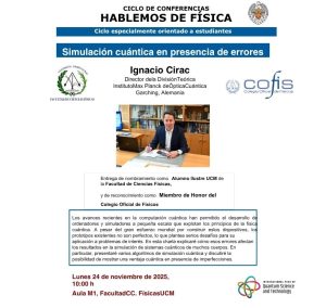 Nombramiento de miembro de Honor Colegio oficial de físicos Juan Ignacio Cirac