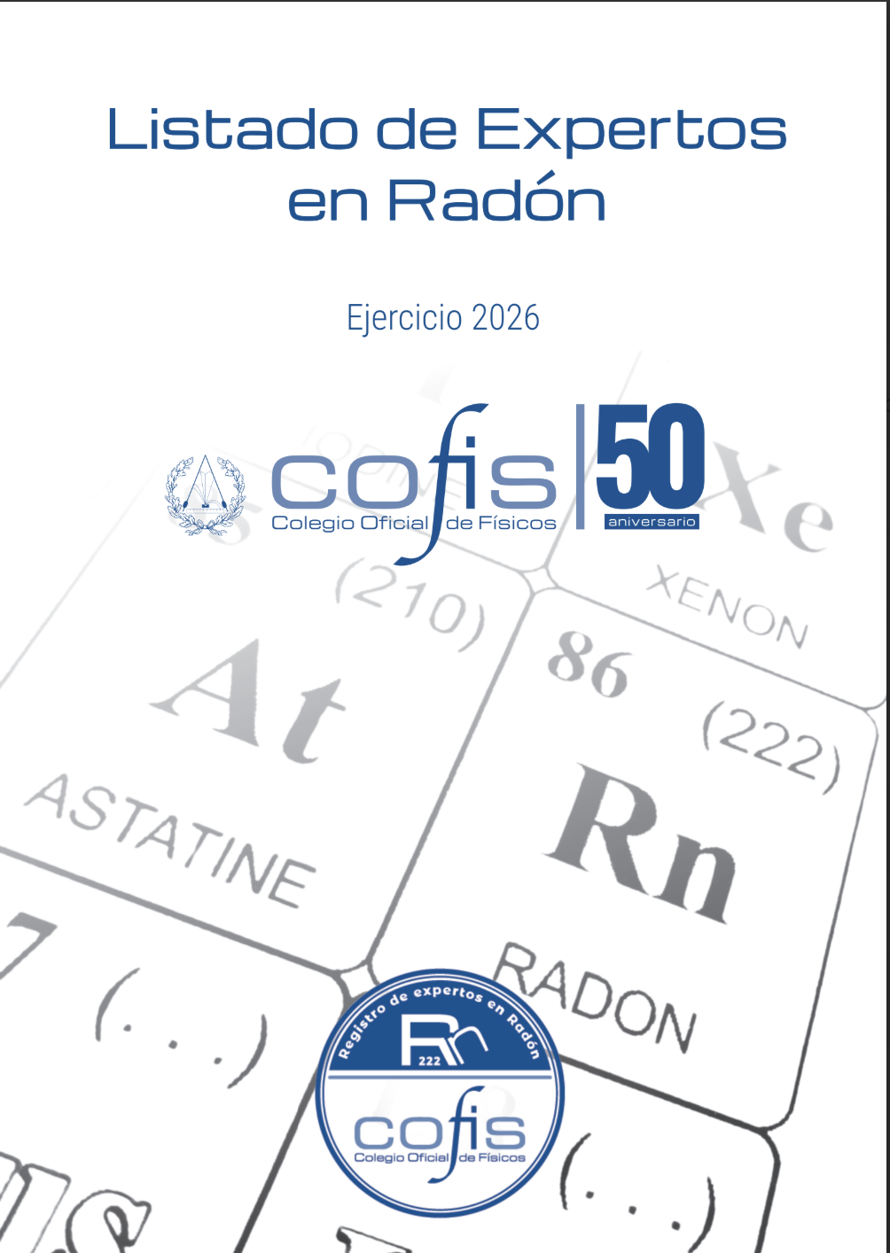 Listado de expertos en radón