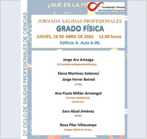 Jornadas salidas portfesionales en fisica UNIZAR